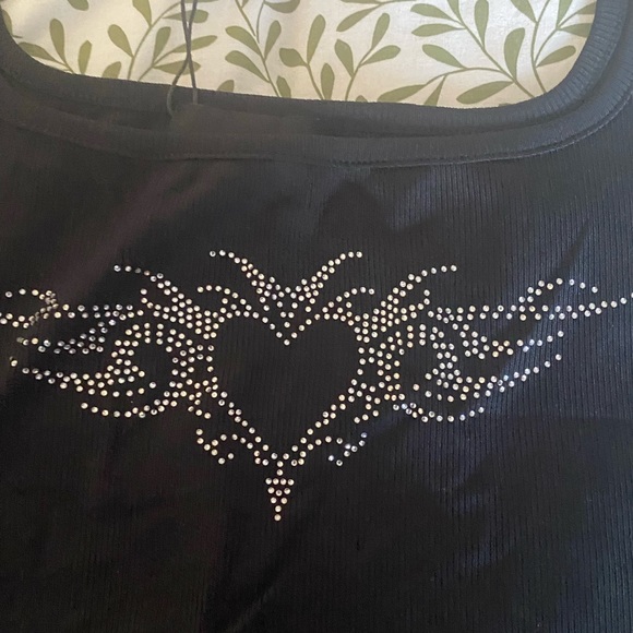 Rhinestone Cami Crop Top - Picture 2 of 3